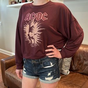 West Coast AC⚡️DC oversized pullover long sleeve shirt